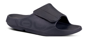 OOFOS OOahh Sport Flex Matte Black - รองเท้าเพื่อสุขภาพ นุ่มสบาย