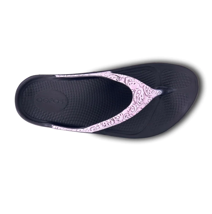 OOFOS Oolala Limited Pink Bandana - รองเท้าเพื่อสุขภาพ นุ่มสบาย