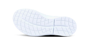 OOFOS WOMEN'S OOMG EEZEE LOW White/Black - รองเท้าเพื่อสุขภาพ นุ่มสบาย